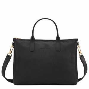 Longchamp Le FOULONNÉ S Briefcase - Leather Black | YZCH71369
