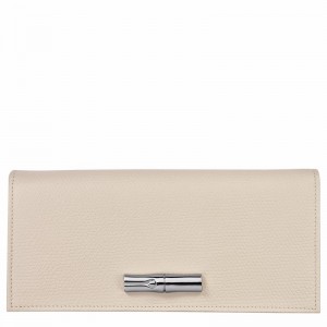 Longchamp Le Roseau Flap wallet - Leather White | MWEQ32904