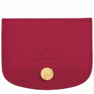 Longchamp ÉPURE Card holder - Leather Fuchsia | GSRN62471