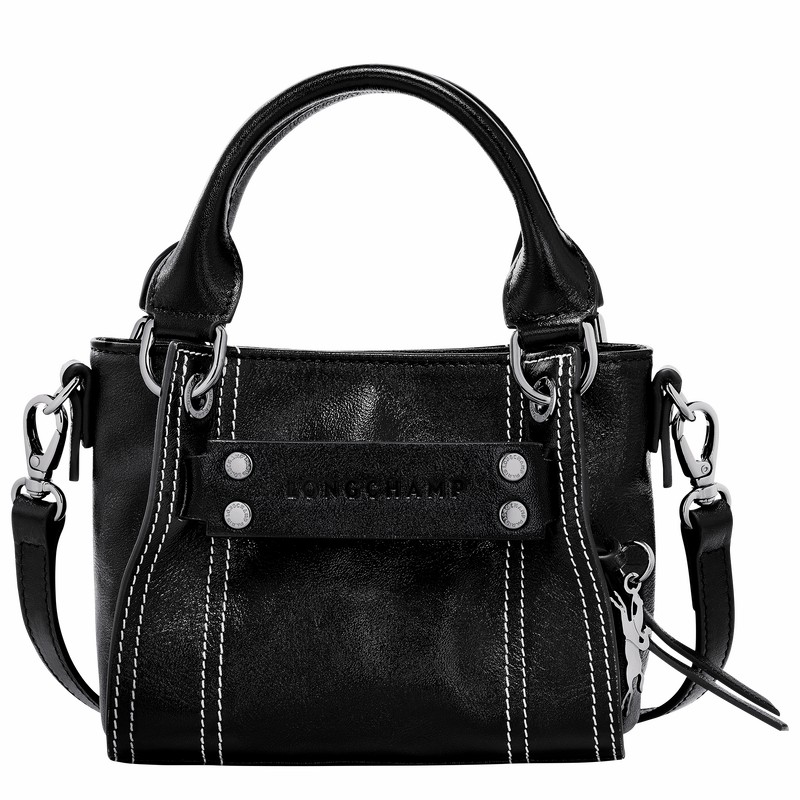 Longchamp 3D XS Handbag - Leather Black | MTYV53719