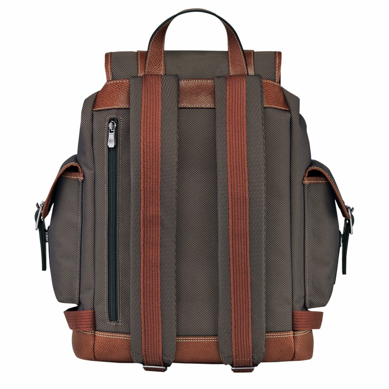 Longchamp Boxford Backpack - Recycled canvas Brown | SVEP14892