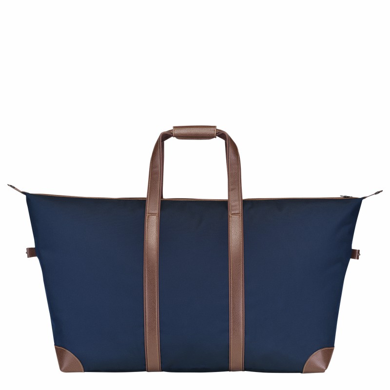 Longchamp Boxford L Travel bag - Recycled canvas Blue | QMGK72834