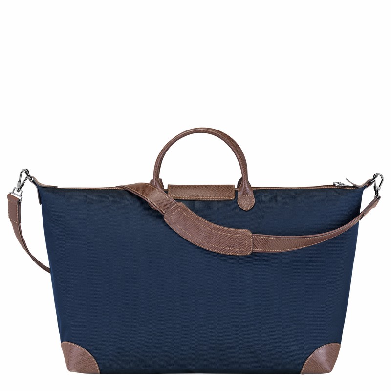 Longchamp Boxford M Travel bag - Recycled canvas Blue | WOFD34172