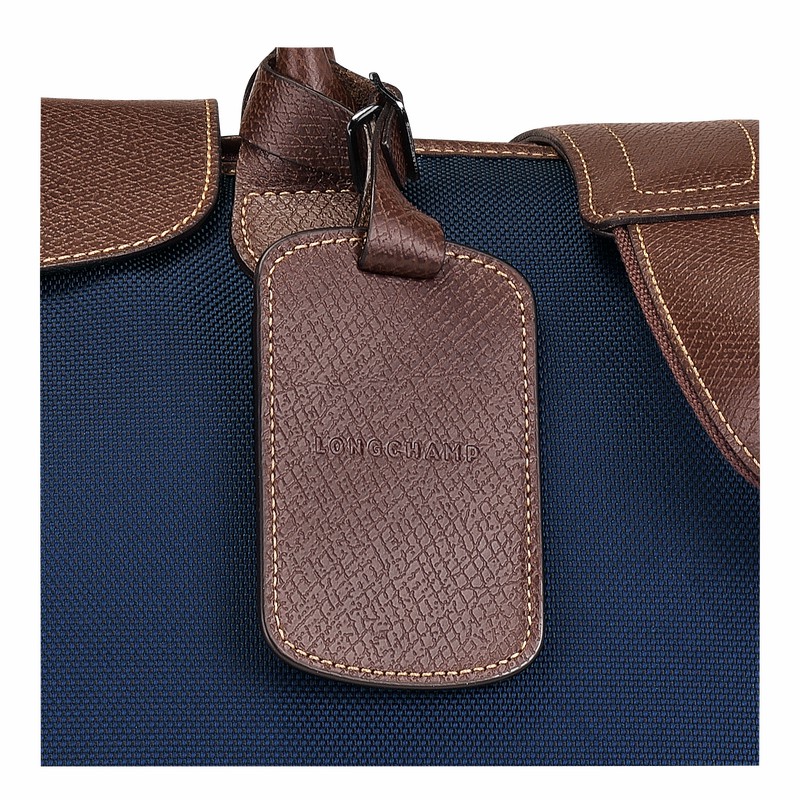 Longchamp Boxford M Travel bag - Recycled canvas Blue | WOFD34172