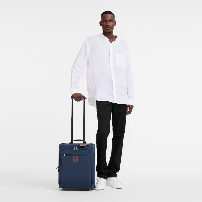 Longchamp Boxford S Suitcase - Recycled canvas Blue | KHQP29304