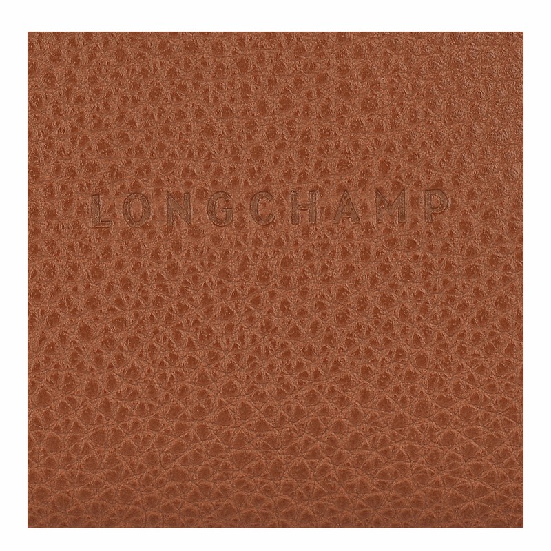 Longchamp Le FOULONNÉ Coin purse - Leather Caramel | VTAF52639