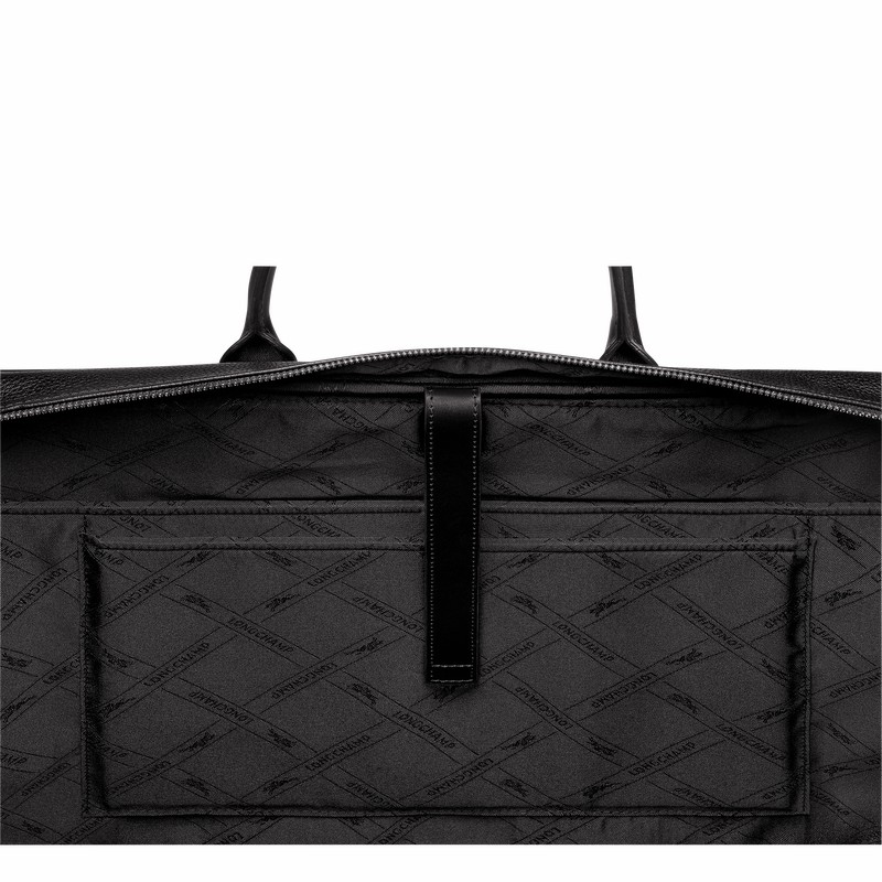 Longchamp Le FOULONNÉ L Briefcase - Leather Black | EFVM14805