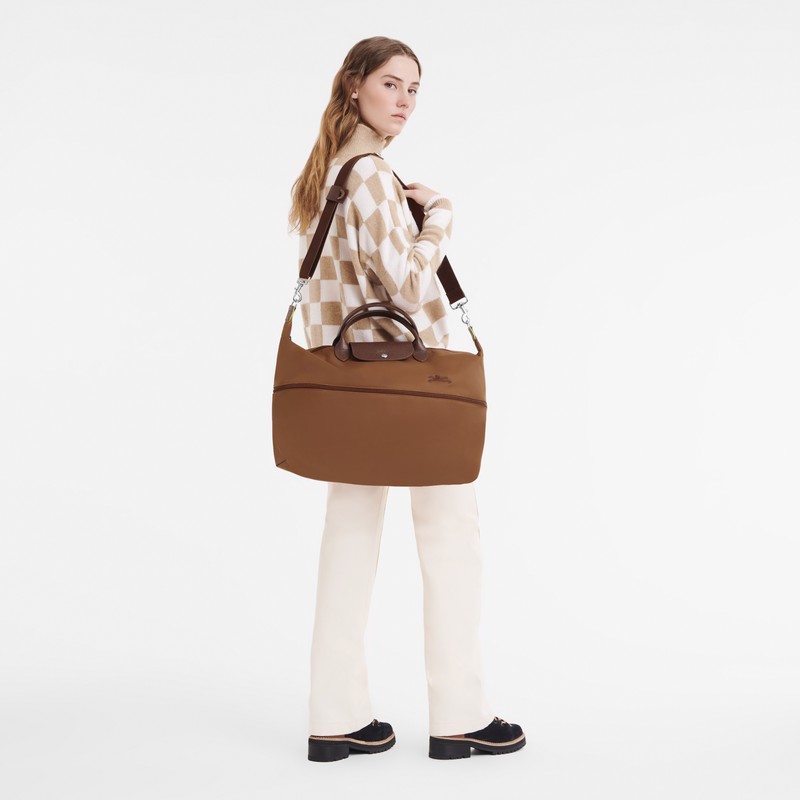Longchamp Le Pliage Green Travel bag expandable - Recycled canvas Brown | EXZG48079