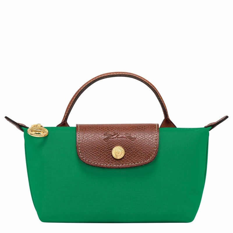 Longchamp Le Pliage Original Pouch with handle - Recycled canvas Green | WSUV09281