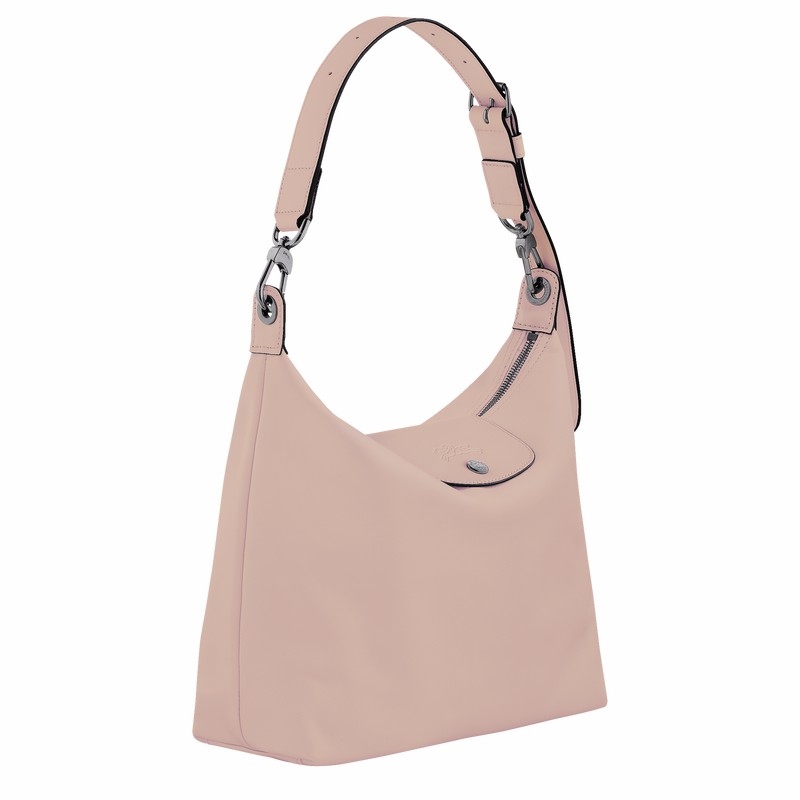 Longchamp Le Pliage Xtra M Hobo bag - Leather Beige | LRPU91307