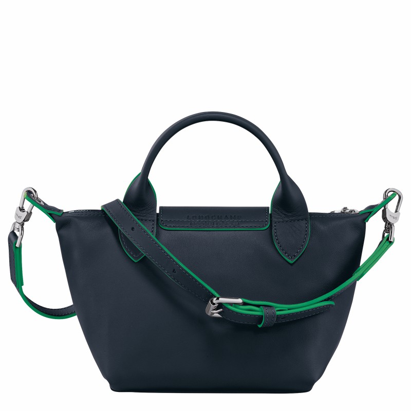 Longchamp Le Pliage Xtra XS Handbag - Leather Navy | MXQU65384