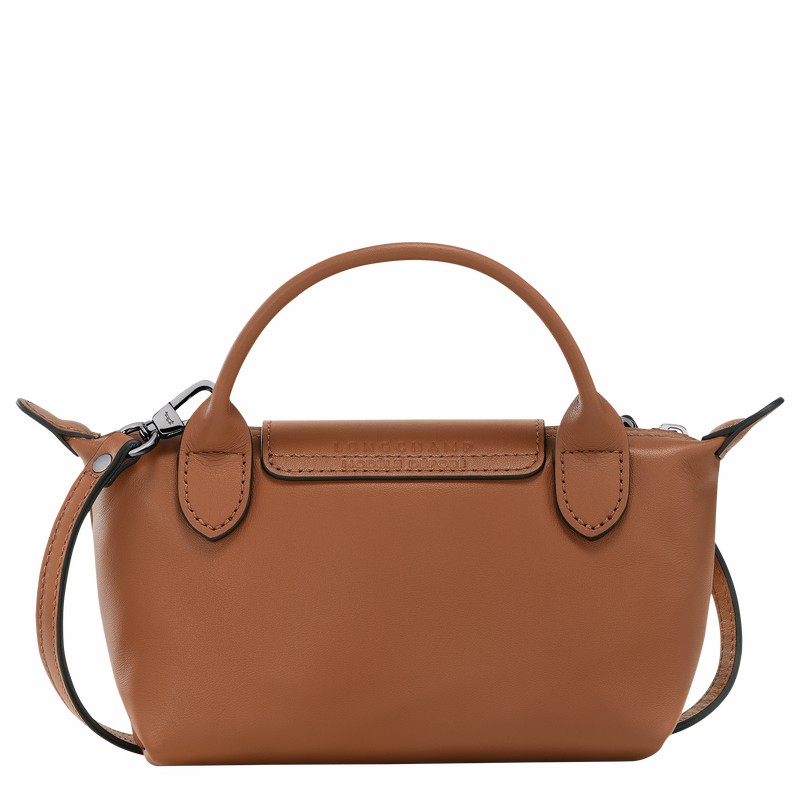 Longchamp Le Pliage Xtra XS Pouch - Leather Brown | EWHL10369