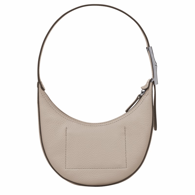 Longchamp Le Roseau Essential S Hobo bag - Leather Grey | ODVF39851