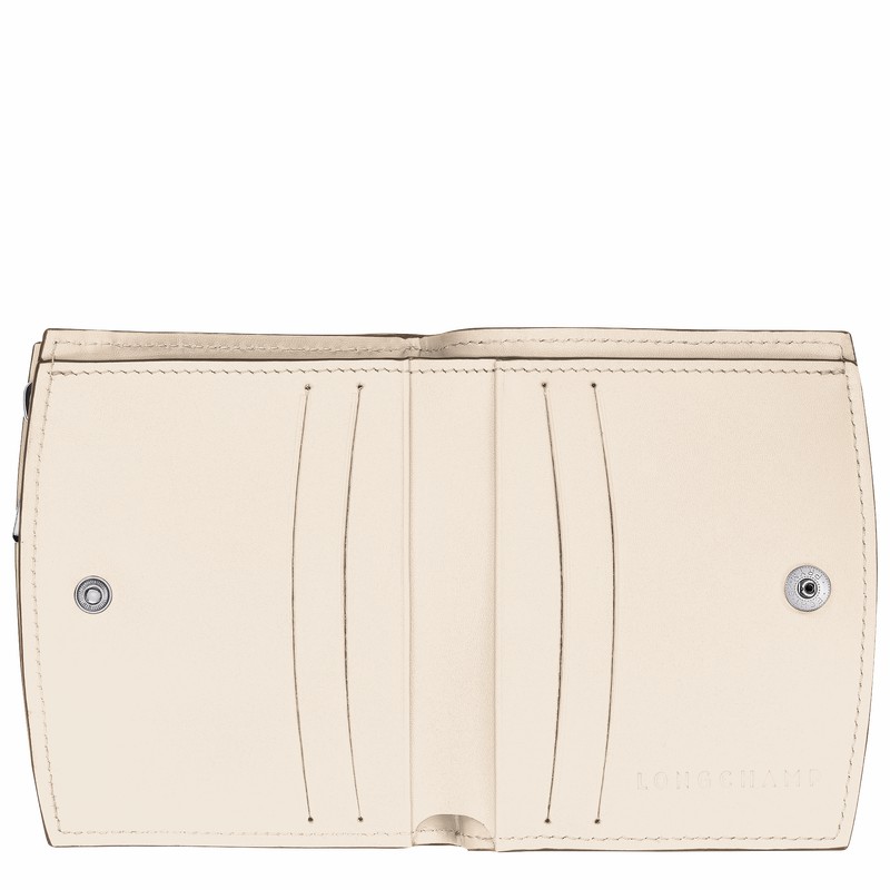 Longchamp Le Roseau Wallet - Leather White | MJDG34582