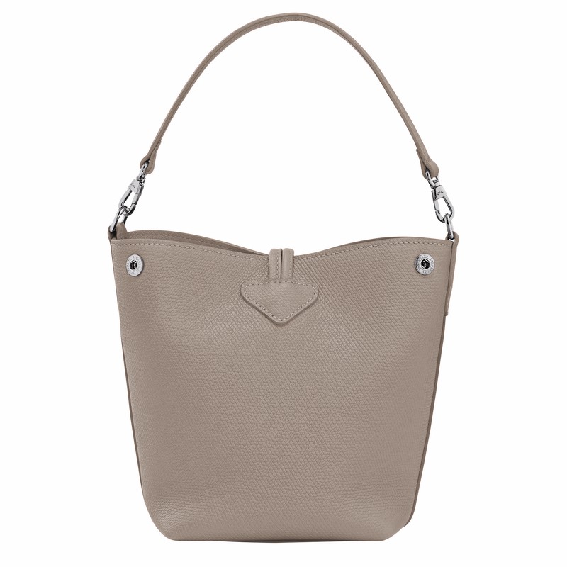 Longchamp Le Roseau XS Bucket bag - Leather Grey | DNVP84736