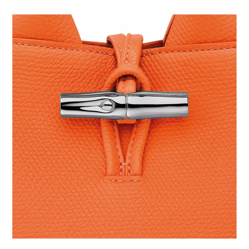 Longchamp Le Roseau XS Handbag - Leather Orange | XMBF86940