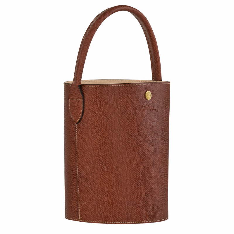 Longchamp ÉPURE S Bucket bag - Leather Brown | CZUV28406