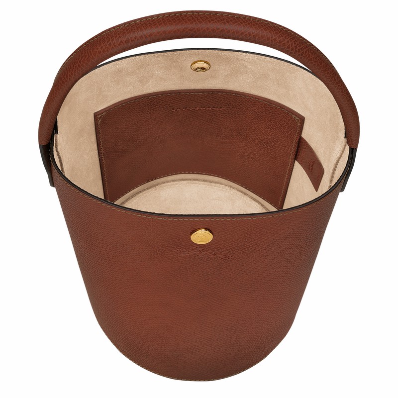 Longchamp ÉPURE S Bucket bag - Leather Brown | CZUV28406