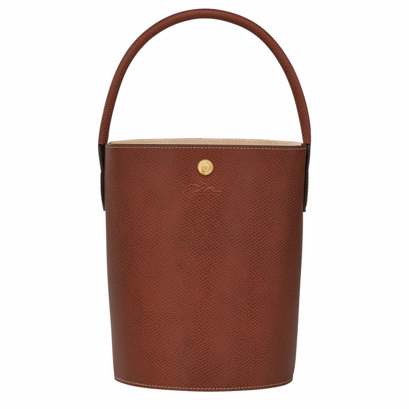 Longchamp ÉPURE S Bucket bag - Leather Brown | CZUV28406